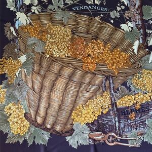 Hermès Vendanges Harvest Silk Scarf.